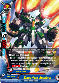 Battle Poet, Speaking