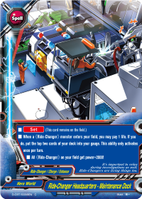 Ride-Changer Headquarters, - Maintenance Dock