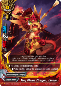Tiny Flame Dragon, Linear