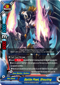 Battle Poet, Shouting
