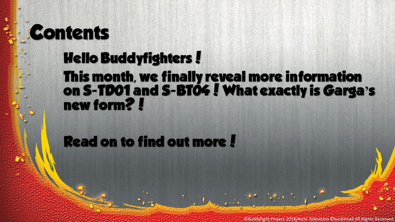 reveal S-TD01 and S-BT04 Garga's new form