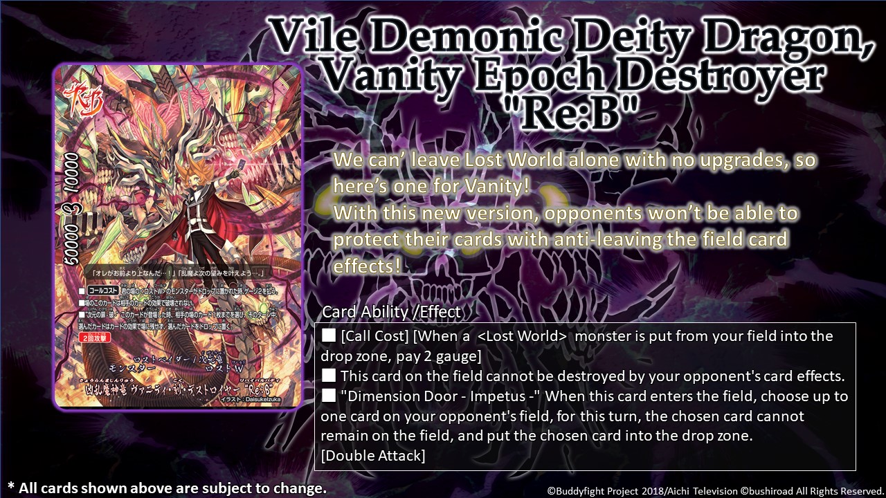 Vile Demonic Deity Dragon, Vanity Epoch Destroyer Re:B