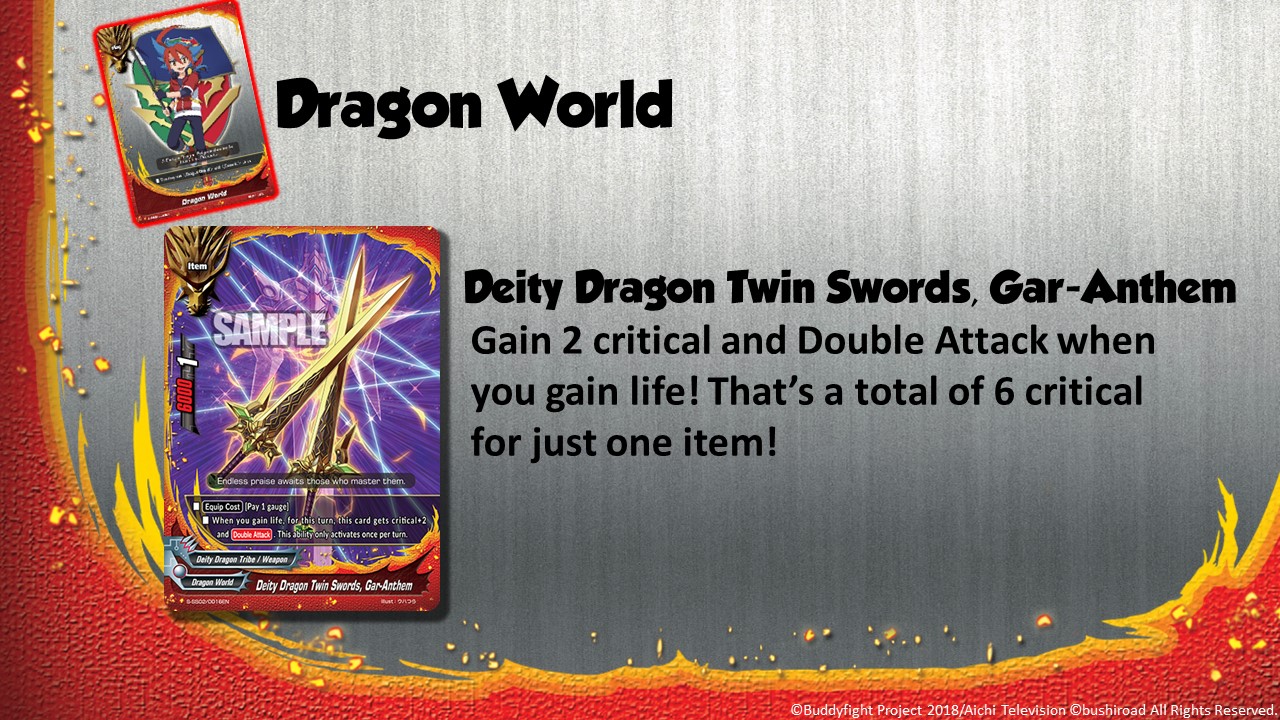 Future Card Buddyfight Updates on sss02 Deity Dragon Twin Swords, Gar Anthem