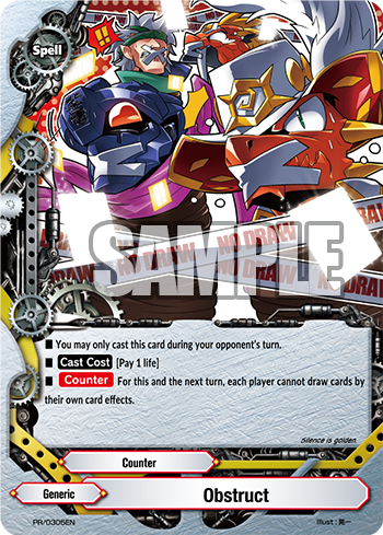 Future Card Buddyfight PR Card Obstruct